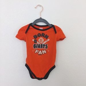 Born San Francisco Giants Fan Orange Onesie